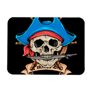Magnet Flexible Couteau acéré de crâne de pirate