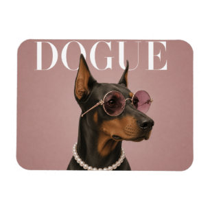 Magnet Flexible Couverture Fille de Doberman Rose