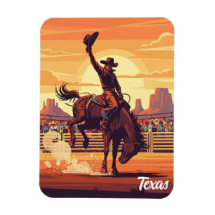 Magnet Flexible Cowboy à Rodeo Texas Travel