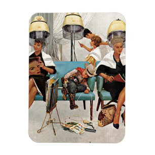 Magnet Flexible Cowboy endormi dans le salon de beauté