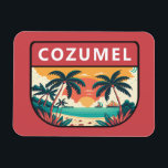 Magnet Flexible Cozumel Mexico Retro Emblem<br><div class="desc">Design vectoriel Cozumel. Une île mexicaine dans la mer des Caraïbes qui est un port d'escale de paquebots de croisière réputé pour sa plongée sous-marine.</div>