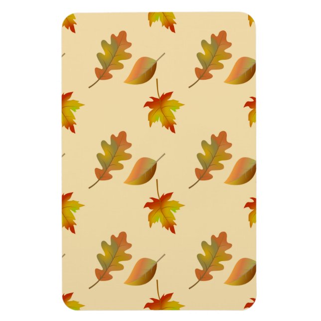 Magnet Flexible Cozy autumn maple leaves oak leaves (Vertical)