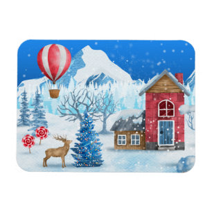 Magnet Flexible Cozy Cottage In Winter Wonderland