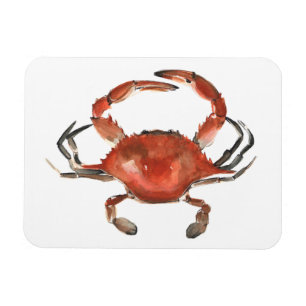 Magnet Flexible Crabe aquarelle - Rouge