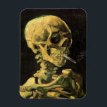 Magnet Flexible Crâne avec cigarette brûlante par Vincent van Gogh<br><div class="desc">Crâne avec Cigarette Brûlante par Vincent van Gogh est un post impressionnisme d'art vintage de peinture à vie morte. Portrait du squelette humain fumant. Grande image à utiliser pour les produits anti-tabac. Fumer tue 1 000 personnes chaque année, aider quelqu'un à arrêter de fumer aujourd'hui. Grande image pour Halloween ou...</div>