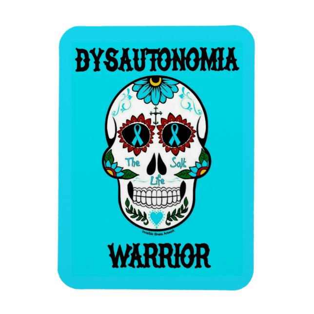 Magnet Flexible Crâne de guerrier/sucre...Dysautonomia (Vertical)