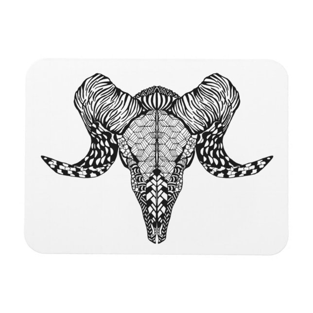 Magnet Flexible Crâne mouton inspiré (Horizontal)