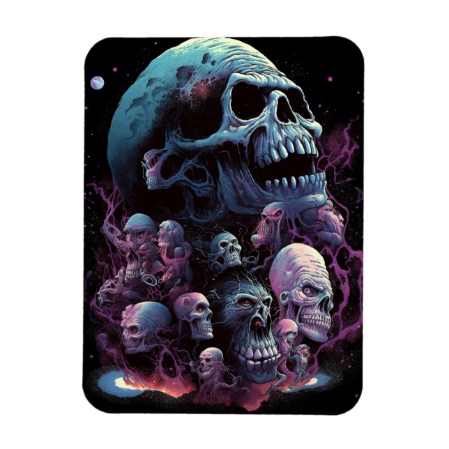 Magnet Flexible Crânes monstres Horreur Art (Vertical)
