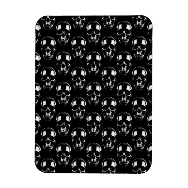 Magnet Flexible Crânes noirs tombés (Vertical)