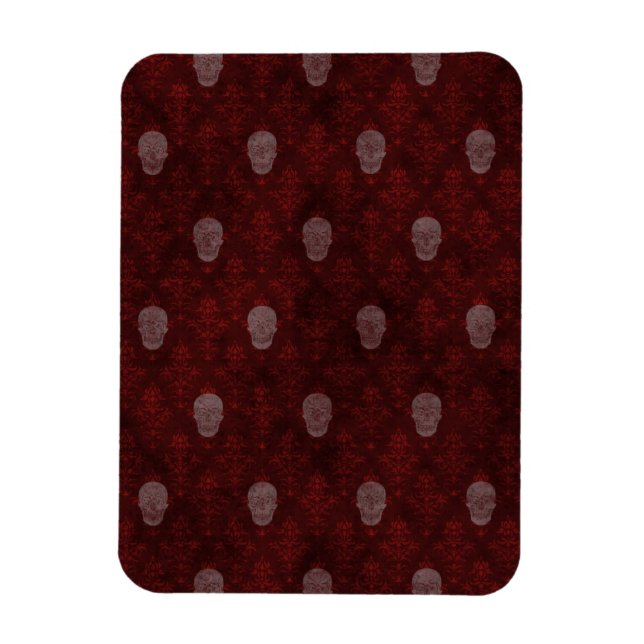 Magnet Flexible Crânes victoriens tombés Rouge (Vertical)