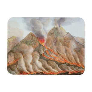 Magnet Flexible Cratère du mont Vésuve d'un dessin original