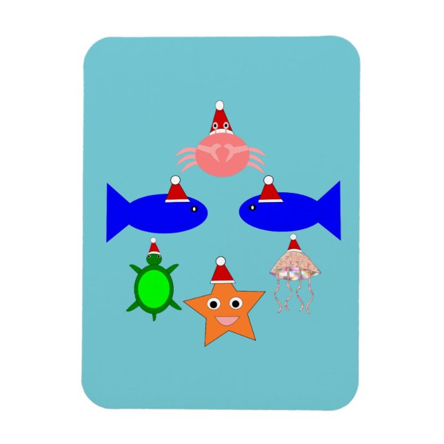 Magnet Flexible Créatures de la mer de Noël (Vertical)
