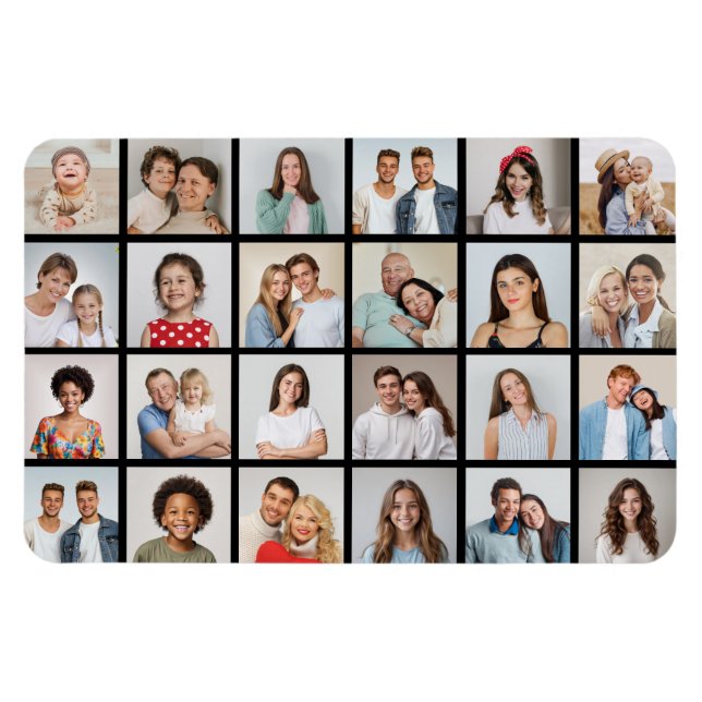 Magnet Flexible Créez votre propre 24 photo Collage couleur modifi (Horizontal)