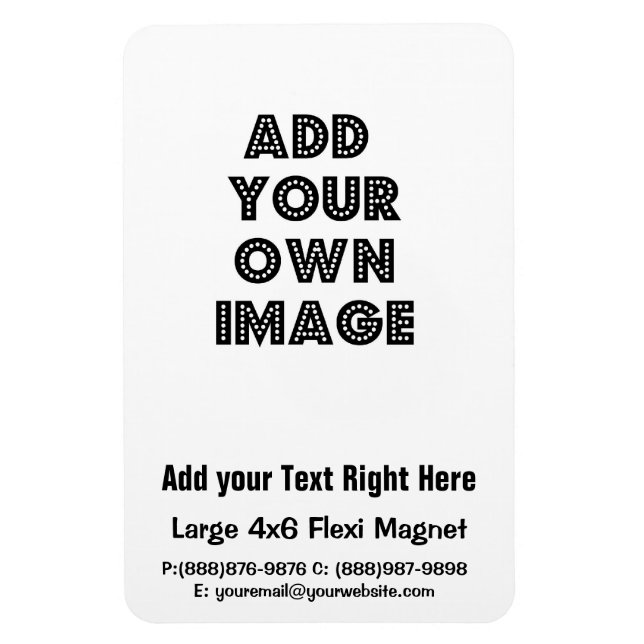 Magnet Flexible Créez votre propre aimant de réfrigérateur flexibl (Vertical)