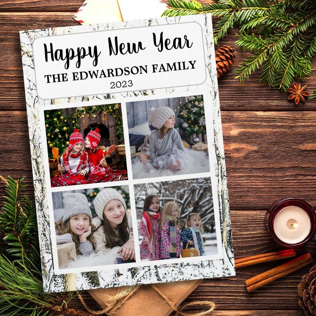 Magnet Flexible Créez votre propre collage photo du Joyeux Nouvel  (Happy New Year family photo collage magnet. Nice magnet so send New Years wishes to family & friends)