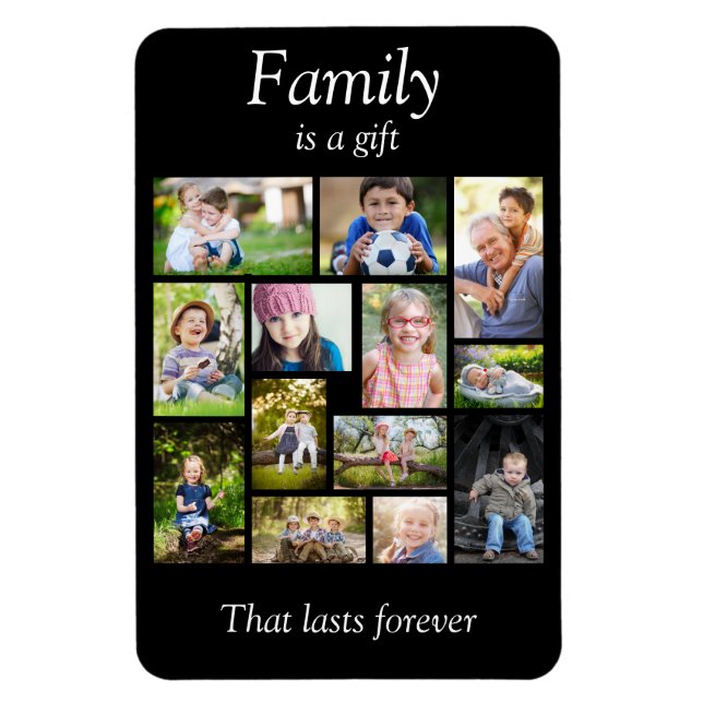 Magnet Flexible Créez votre propre collection multi-photos noir bl (Vertical)