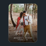 Magnet Flexible Créez votre propre Mariage de Merci photo<br><div class="desc">Concevez votre propre carte magnétique Mariage Merci photo. Élégant aimant photo pour dire Merci à vos invités mariages. Vous pouvez ajouter votre propre photo,  ajouter votre propre texte et vos noms.</div>