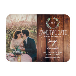 Magnet Flexible Créez votre propre monogramme de bois rustique