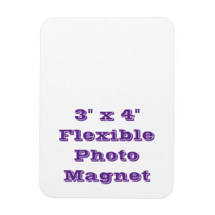 Magnet Flexible Créez votre propre photo flexible 3" x 4" unique