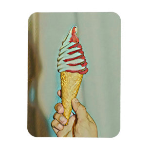 Magnet Flexible Crème glacée au chocolat