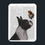 Magnet Flexible Crème glacée Boston Terrier<br><div class="desc">Crème glacée Boston Terrier par FabFunky. Un arrière - plan de la page de livre est muni d'une glace Boston Terrier qui se trouve sur le nez et qui est balancée. | 191979D</div>