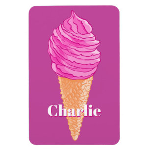 Magnet Flexible Crème glacée nom personnalisé et aimant couleur