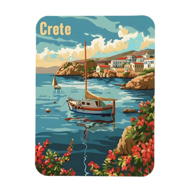 Magnet Flexible Crète Grèce Vintage (Vertical)