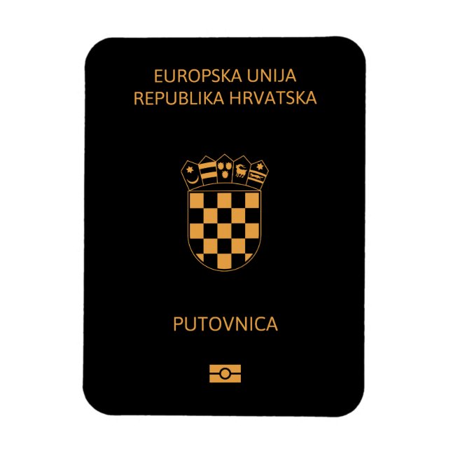 Magnet Flexible Croatia passport (Vertical)