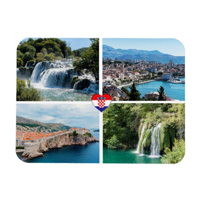 Magnet Flexible Croatie Beaux Sites Remarquables - Europe (Horizontal)