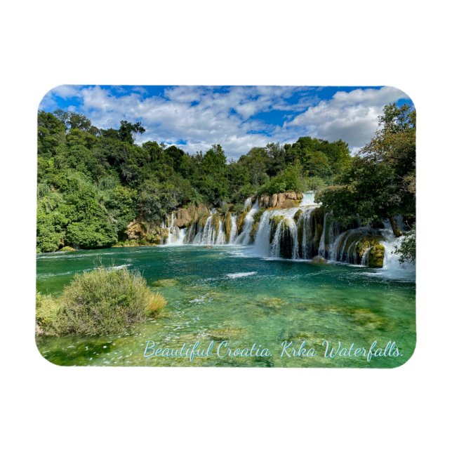 Magnet Flexible Croatie, Krka Cascades vue panoramique (Horizontal)