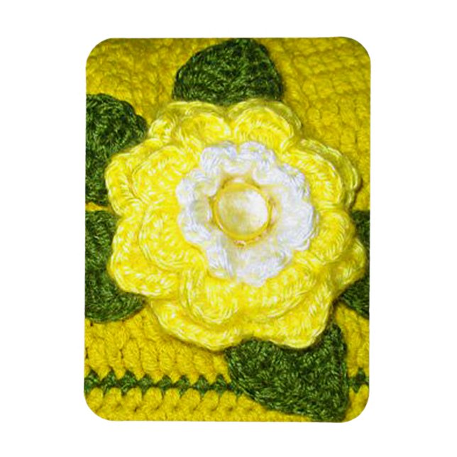 Magnet Flexible Crochet vert rose jaune vif Feuilles Imprimer sur (Vertical)
