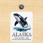 Magnet Flexible Croisière Alaska Croisière Orca Jumping Aquarelle<br><div class="desc">Cette conception peut être personnalisée dans la zone fournie en modifiant la photo et/ou le texte. Vous pouvez également le customiser en cliquant sur Personnaliser ce Modèle, puis en choisissant l'option cliquer pour customiser et supprimer ou modifier la couleur de l'arrière - plan, ajouter du texte, modifier la couleur ou...</div>