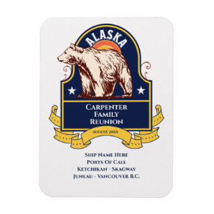 Magnet Flexible Croisière de la famille de l'ours de l'Alaska