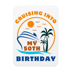 Magnet Flexible Croisière en mon bateau de 50e anniversaire