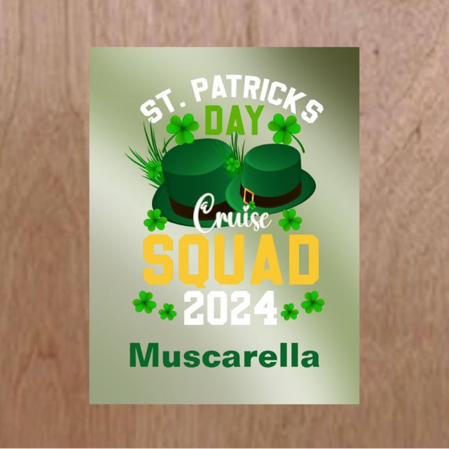 Magnet Flexible Croisière personnalisée de la Saint-Patrick Squad  (Créateur téléchargé)