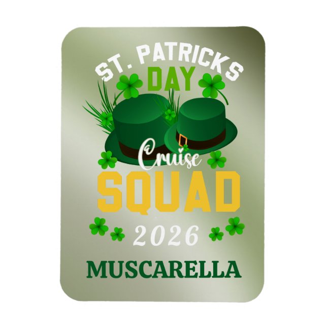 Magnet Flexible Croisière personnalisée de la Saint-Patrick Squad  (Vertical)