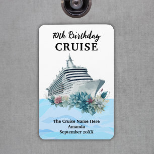 Magnet Flexible Croisière personnalisée pour 70 ans cabine porte