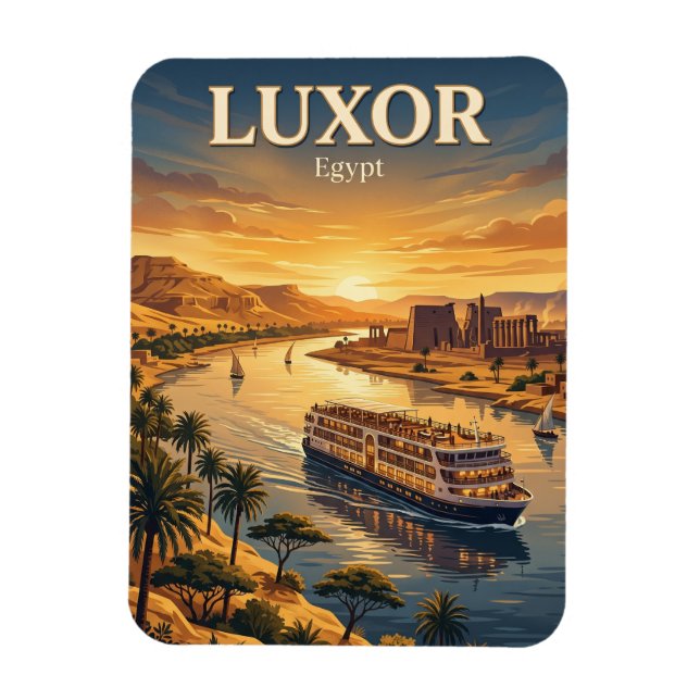 Magnet Flexible Croisière sur le Nil à Louxor Égypte (Vertical)