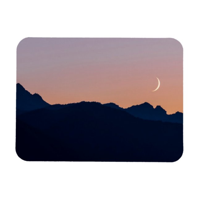 Magnet Flexible Croissant de Lune & Vénus | Seabeck, Washington (Horizontal)