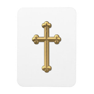 Magnet Flexible Croix "3-D" en or 2
