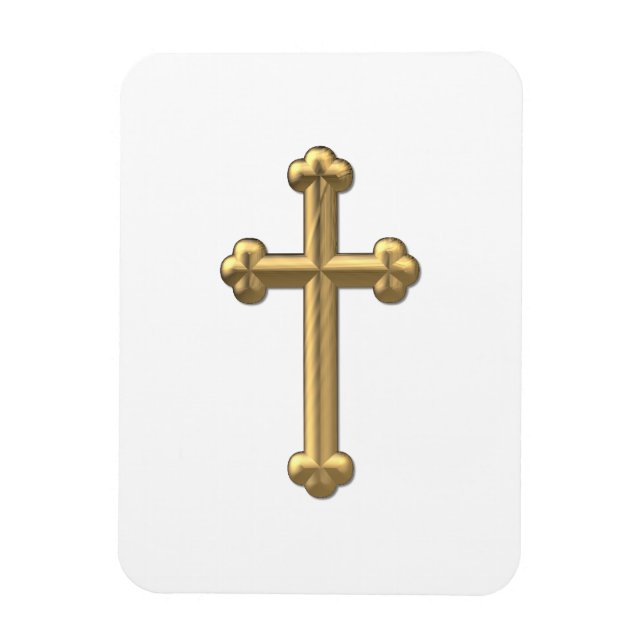 Magnet Flexible Croix "3-D" en or 2 (Vertical)