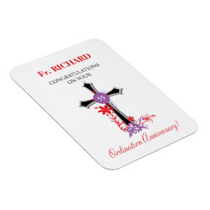 Magnet Flexible Croix de noir d'anniversaire de classification de