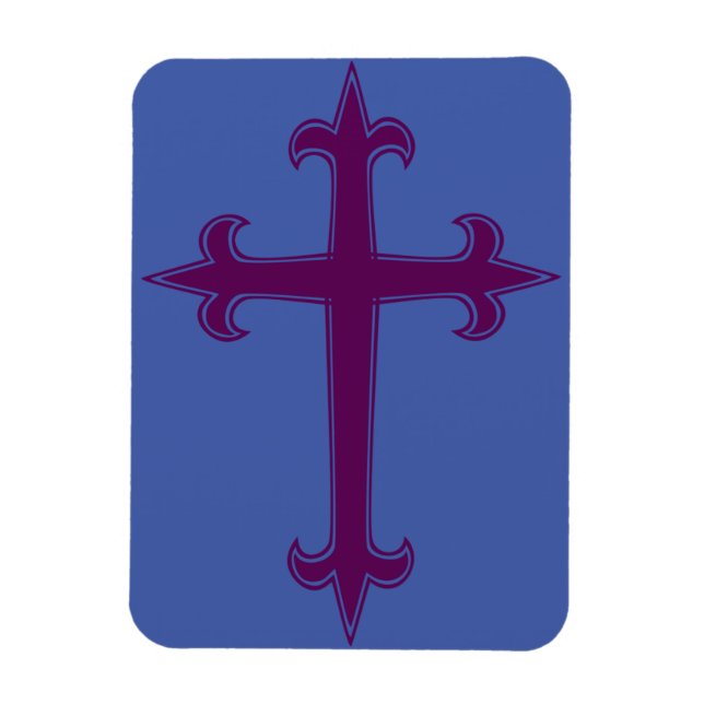 Magnet Flexible Croix violette Art dévotionnel pour le Carême et l (Vertical)