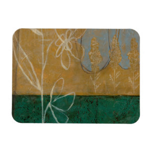 Magnet Flexible Croquis floral avec le fleur sauvage et les