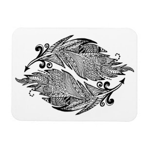 Magnet Flexible Croquis Inspiré Des Plumes
