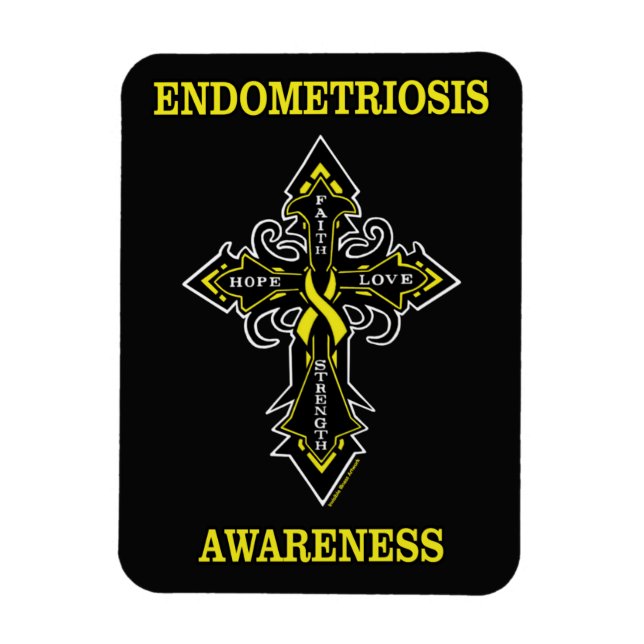Magnet Flexible Cross/Awareness...Endometriose (Vertical)