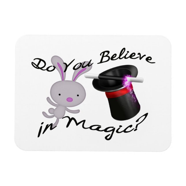 Magnet Flexible Croyez-Vous En La Magie Top Hat & Rabbit (Horizontal)