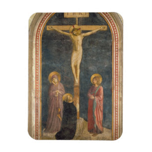Magnet Flexible Crucifixion avec la Vierge, solides solubles. John