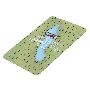 Magnet Flexible Crummock Water, carte du district du lac affiche d