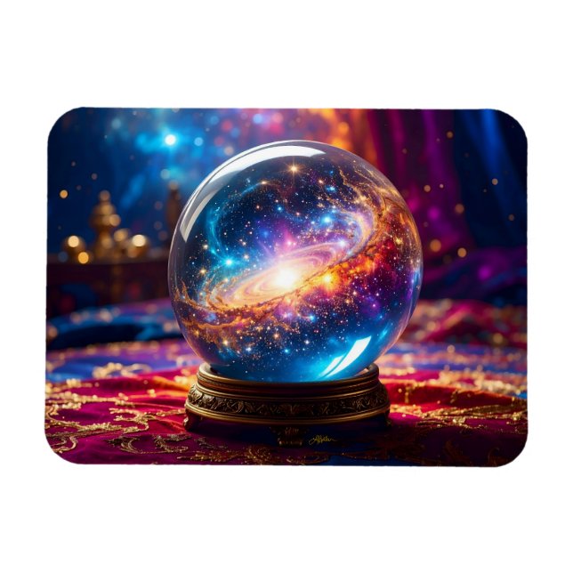 Magnet Flexible Crystal Ball - Je Vois Un Événement Cosmique Dans  (Horizontal)